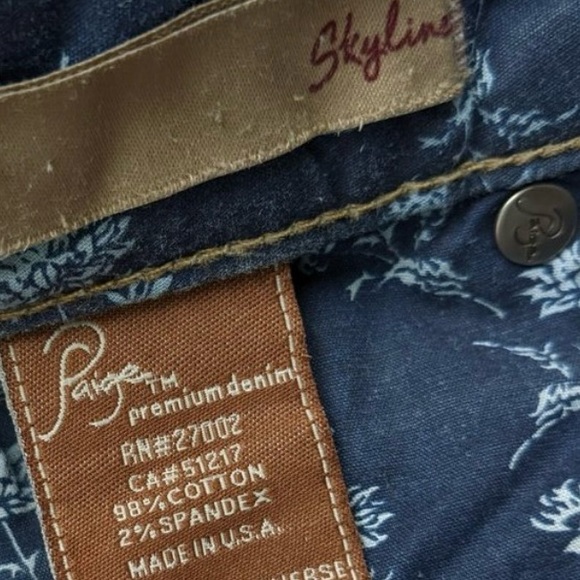 PAIGE Skyline skinny jeans blue stretch women’s sz 29 distressed - Picture 8 of 8